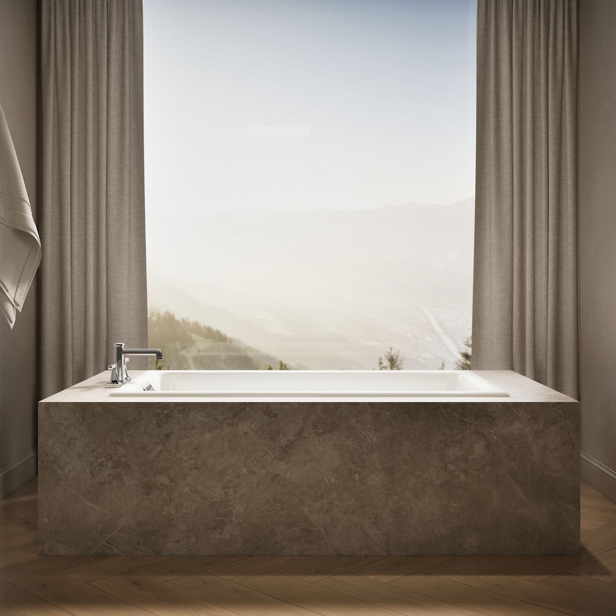 KOHLER K-855 Tea-for-Two 66" x 36" drop-in/undermount bath