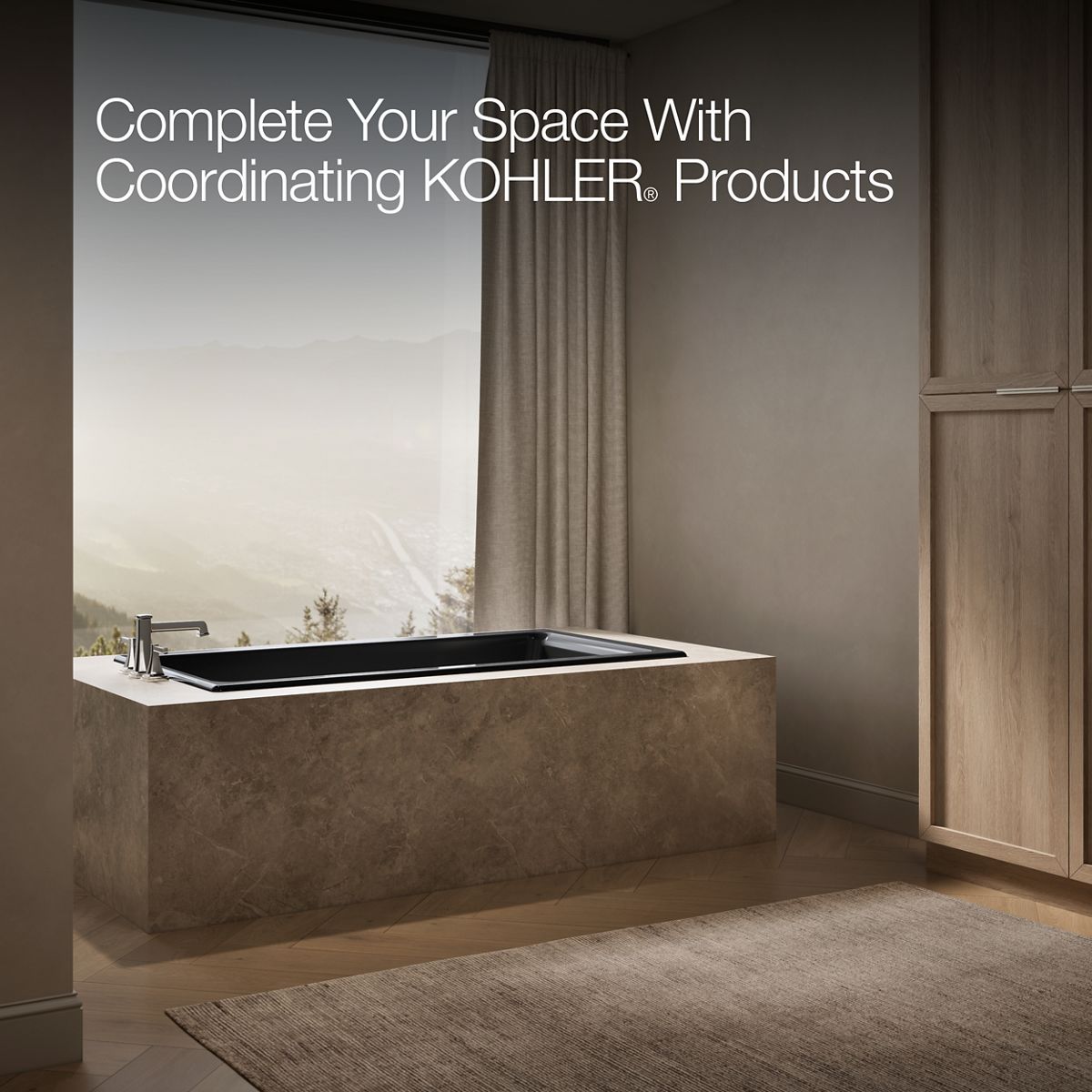 KOHLER K-855 Tea-for-Two 66" x 36" drop-in/undermount bath
