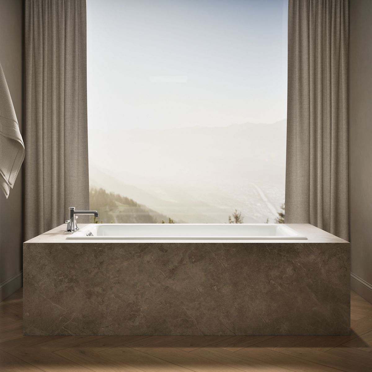 KOHLER K-855 Tea-for-Two 66" x 36" drop-in/undermount bath