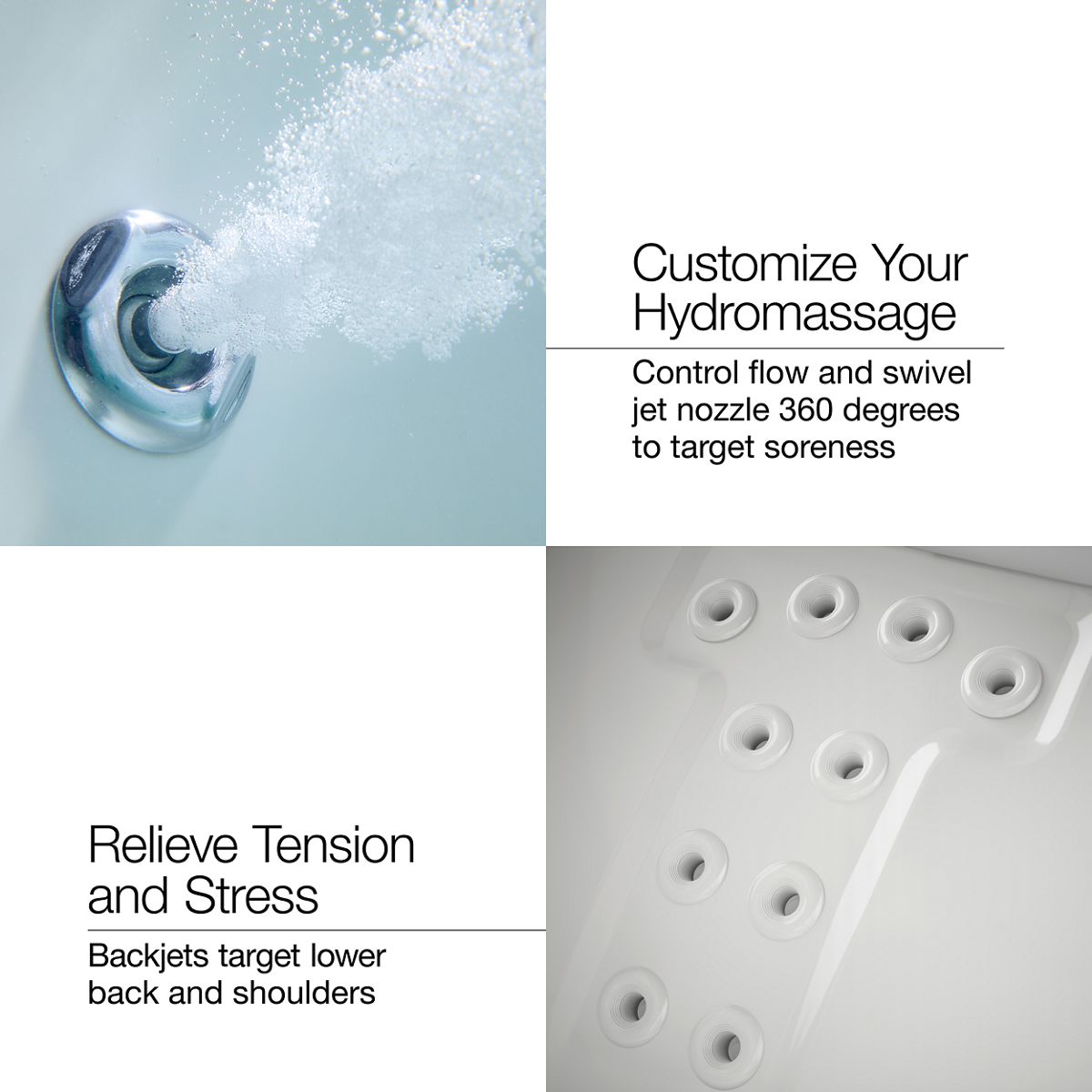 KOHLER K-856-JHN Tea-for-Two 66" x 36" drop-in/undermount whirlpool bath