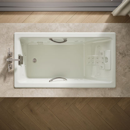 KOHLER K-856-V Tea-for-Two 66" x 36" drop-in Effervescence whirlpool bath
