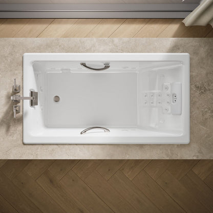 KOHLER K-856-V Tea-for-Two 66" x 36" drop-in Effervescence whirlpool bath