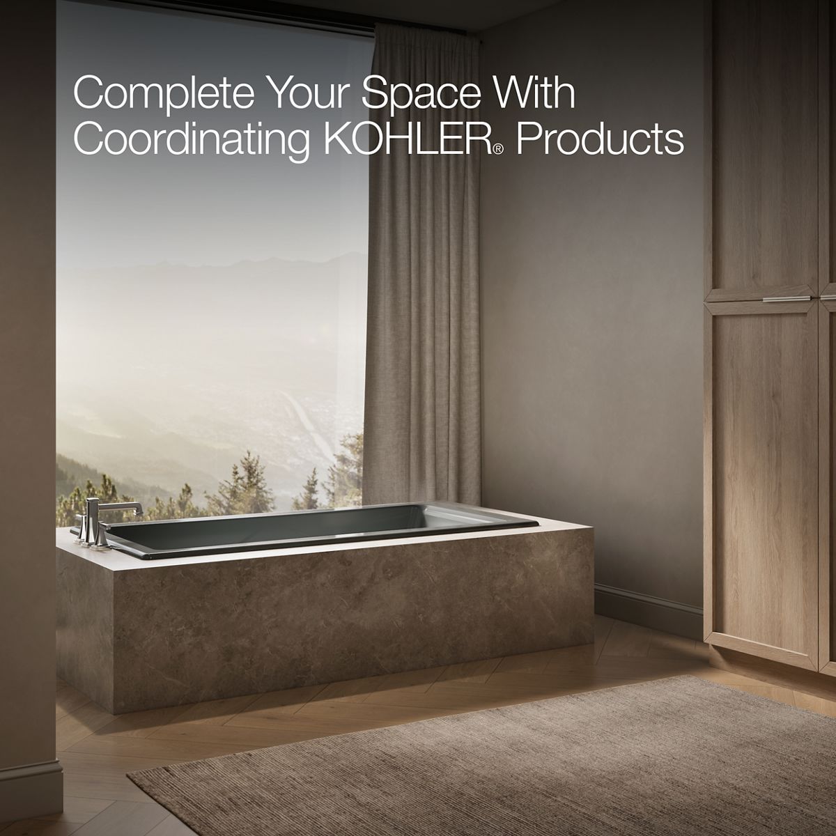 KOHLER K-863 Tea-for-Two 71-3/4" x 36" drop-in bath