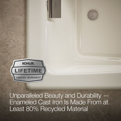 KOHLER K-865-JHB Tea-for-Two 71-3/4" x 36" drop-in/undermount whirlpool bath
