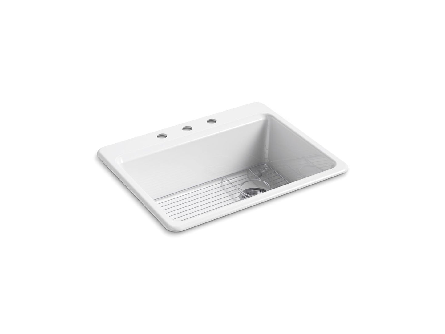 KOHLER K-8668-3A1 Riverby 27" top-mount single-bowl kitchen sink