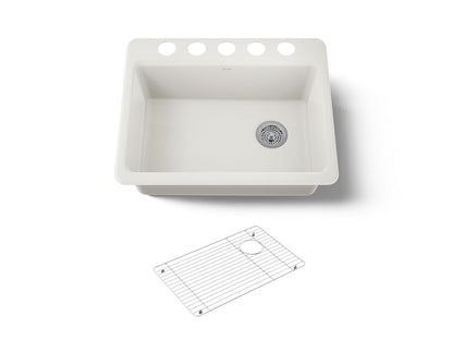 KOHLER Riverby 27" undermount single-bowl kitchen sink