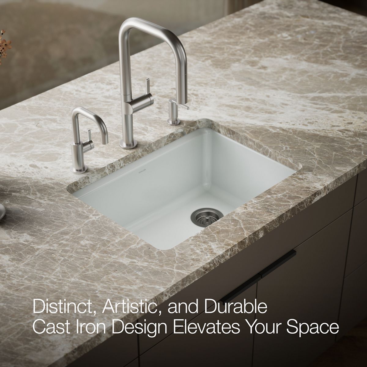 KOHLER Riverby 27" undermount single-bowl kitchen sink
