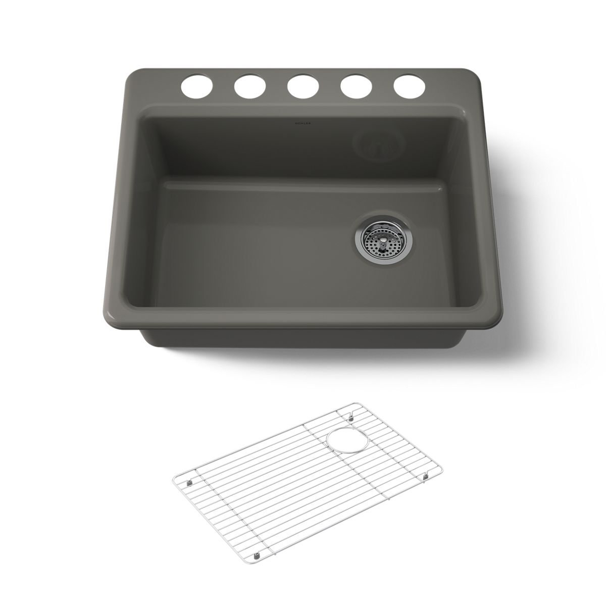 KOHLER Riverby 27" undermount single-bowl kitchen sink
