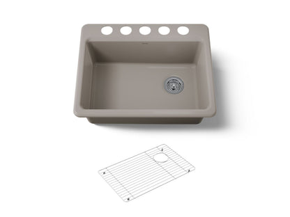 KOHLER Riverby 27" undermount single-bowl kitchen sink