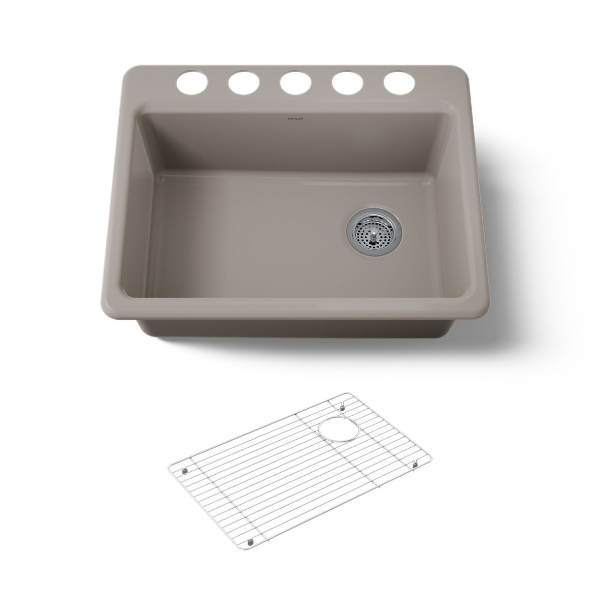 KOHLER Riverby 27" undermount single-bowl kitchen sink