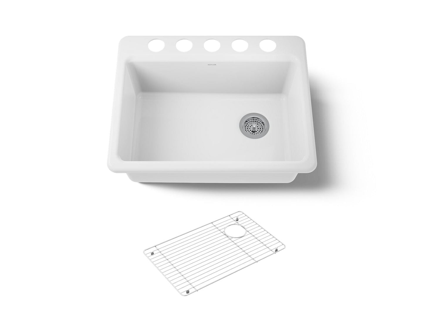 KOHLER Riverby 27" undermount single-bowl kitchen sink