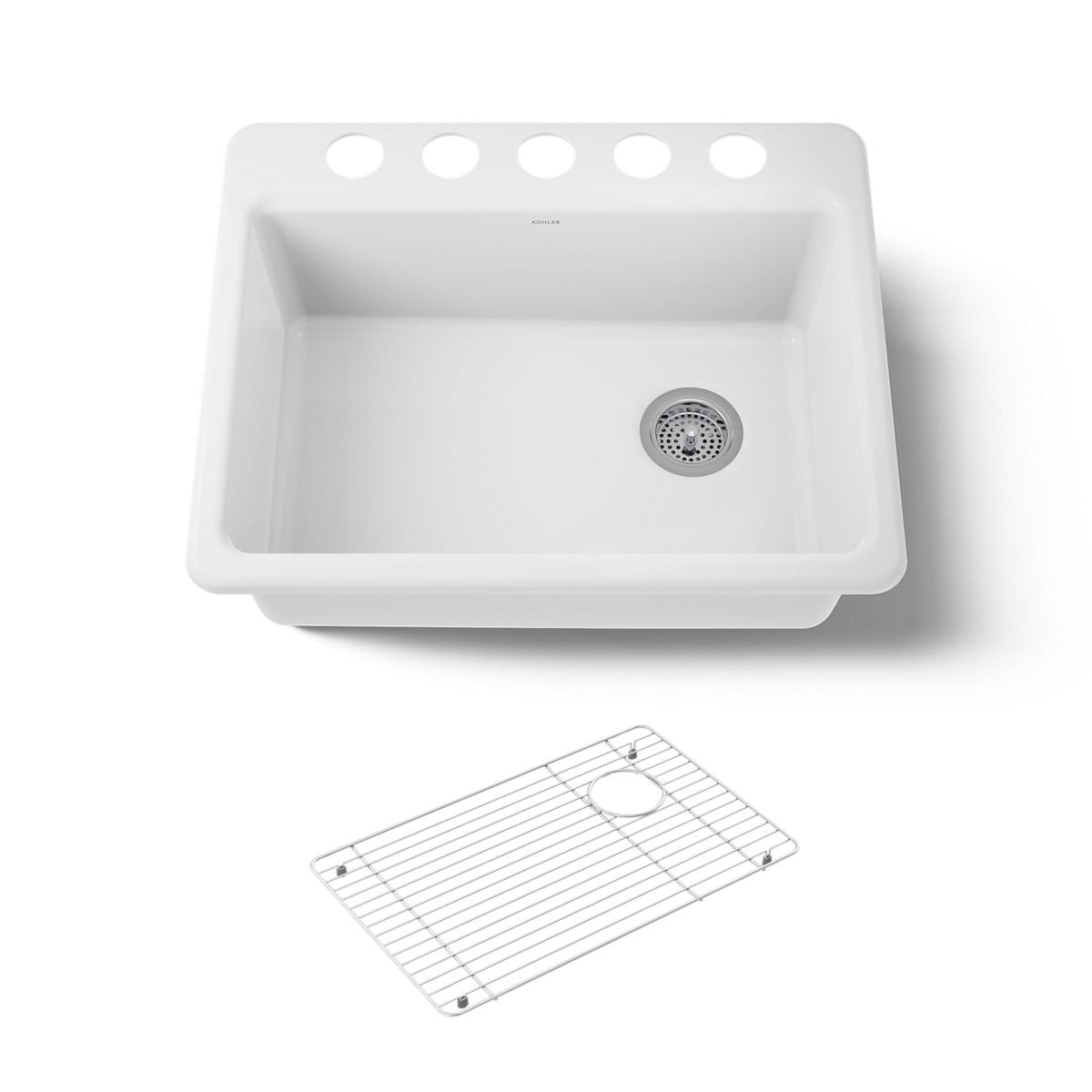 KOHLER Riverby 27" undermount single-bowl kitchen sink