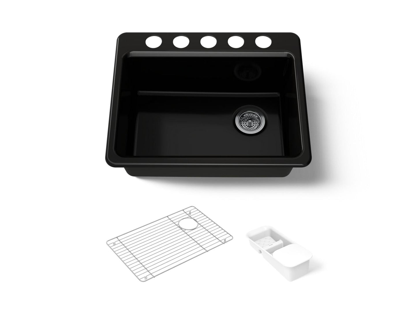 KOHLER K-8668-5UA2 Riverby 27" undermount single-bowl workstation kitchen sink