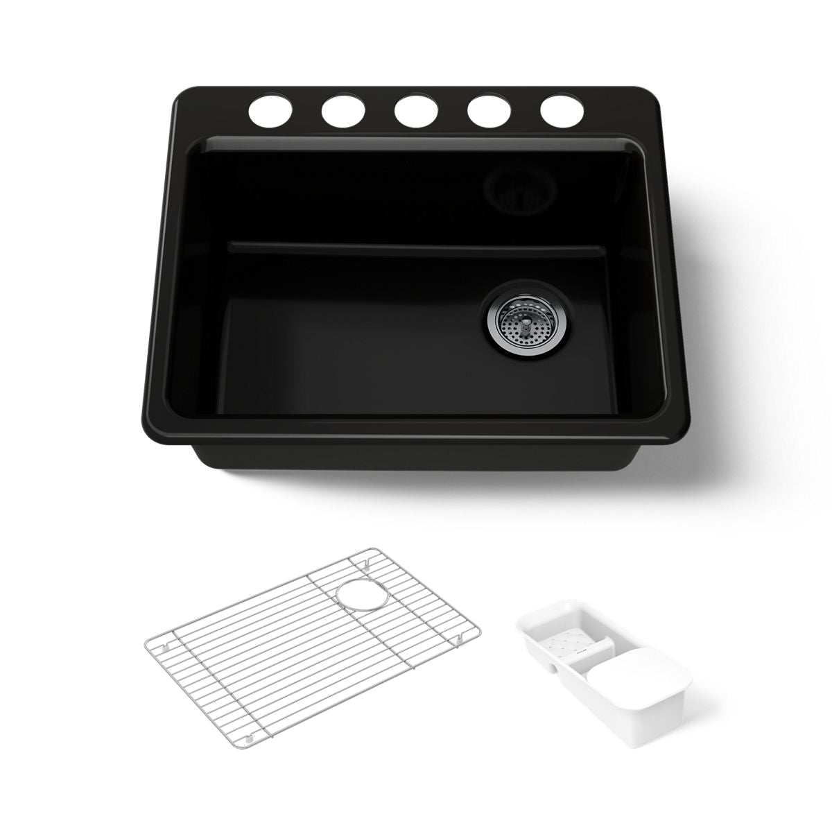 KOHLER K-8668-5UA2 Riverby 27" undermount single-bowl workstation kitchen sink