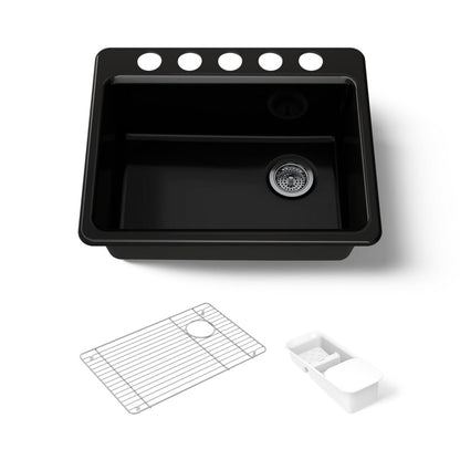 KOHLER K-8668-5UA2 Riverby 27" undermount single-bowl workstation kitchen sink