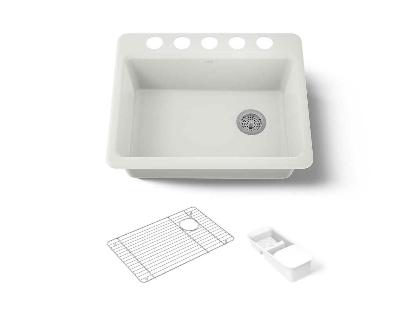KOHLER K-8668-5UA2 Riverby 27" undermount single-bowl workstation kitchen sink