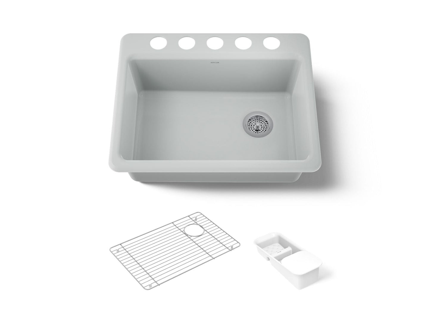 KOHLER K-8668-5UA2 Riverby 27" undermount single-bowl workstation kitchen sink