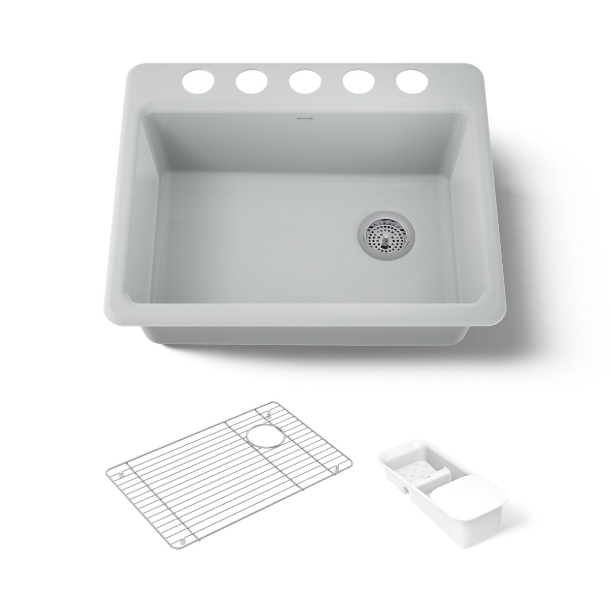 KOHLER K-8668-5UA2 Riverby 27" undermount single-bowl workstation kitchen sink