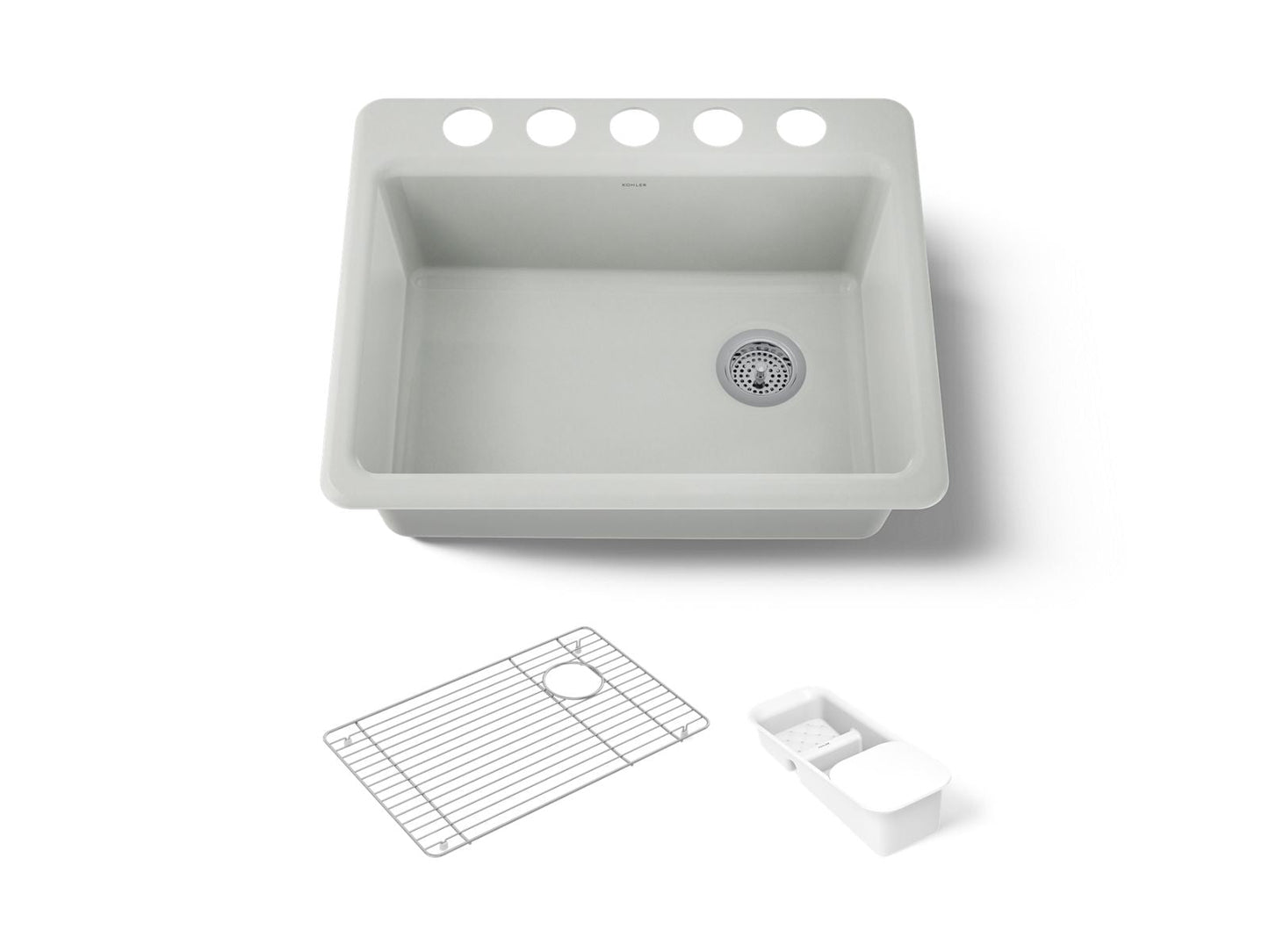 KOHLER K-8668-5UA2 Riverby 27" undermount single-bowl workstation kitchen sink