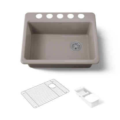 KOHLER K-8668-5UA2 Riverby 27" undermount single-bowl workstation kitchen sink