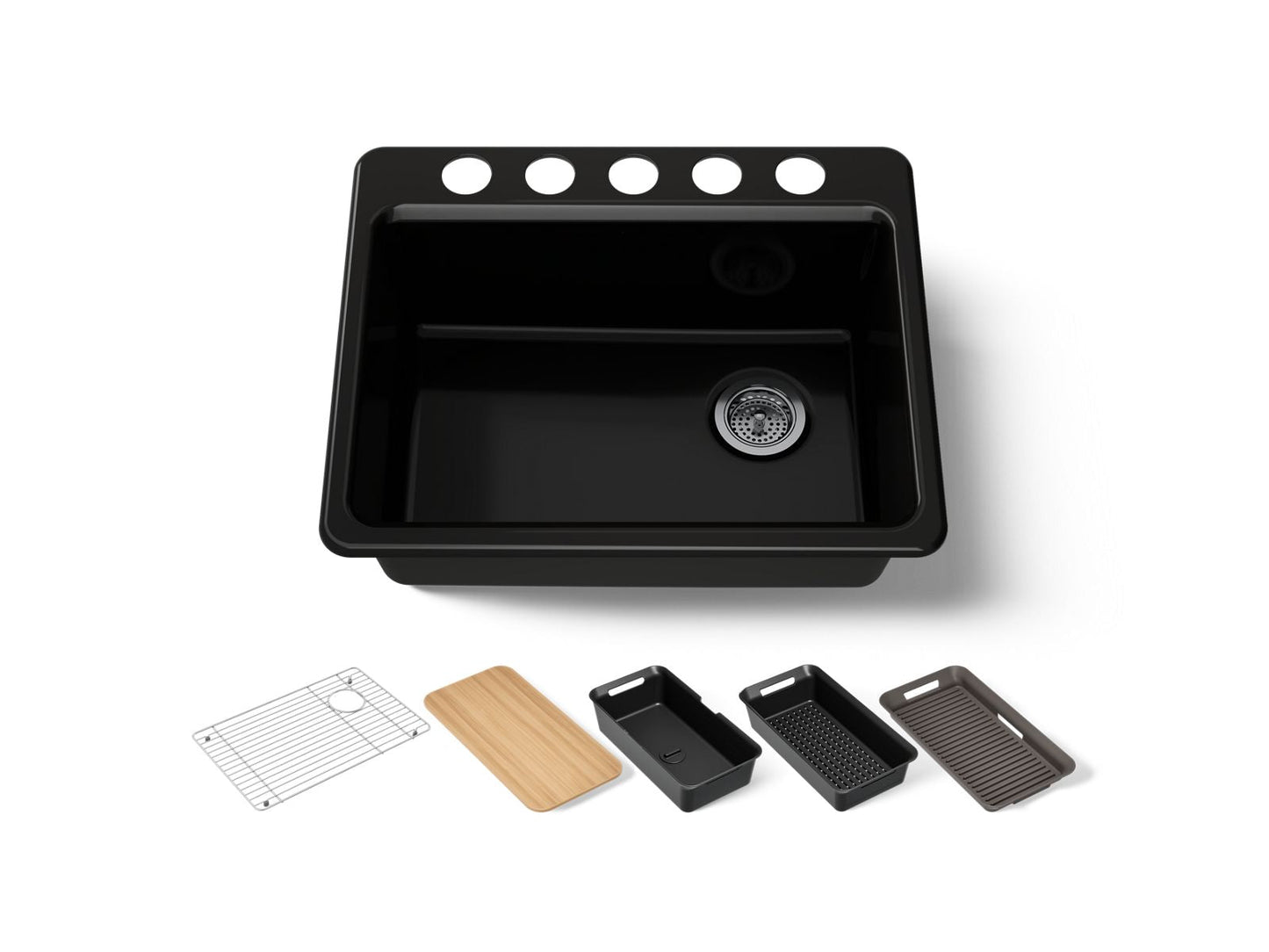 KOHLER Riverby 27" undermount single-bowl workstation kitchen sink