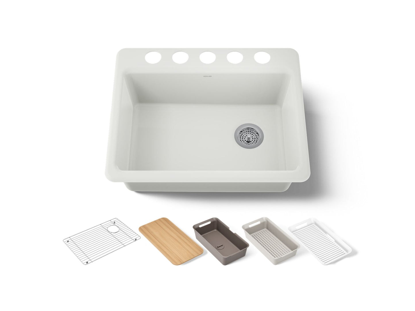 KOHLER Riverby 27" undermount single-bowl workstation kitchen sink