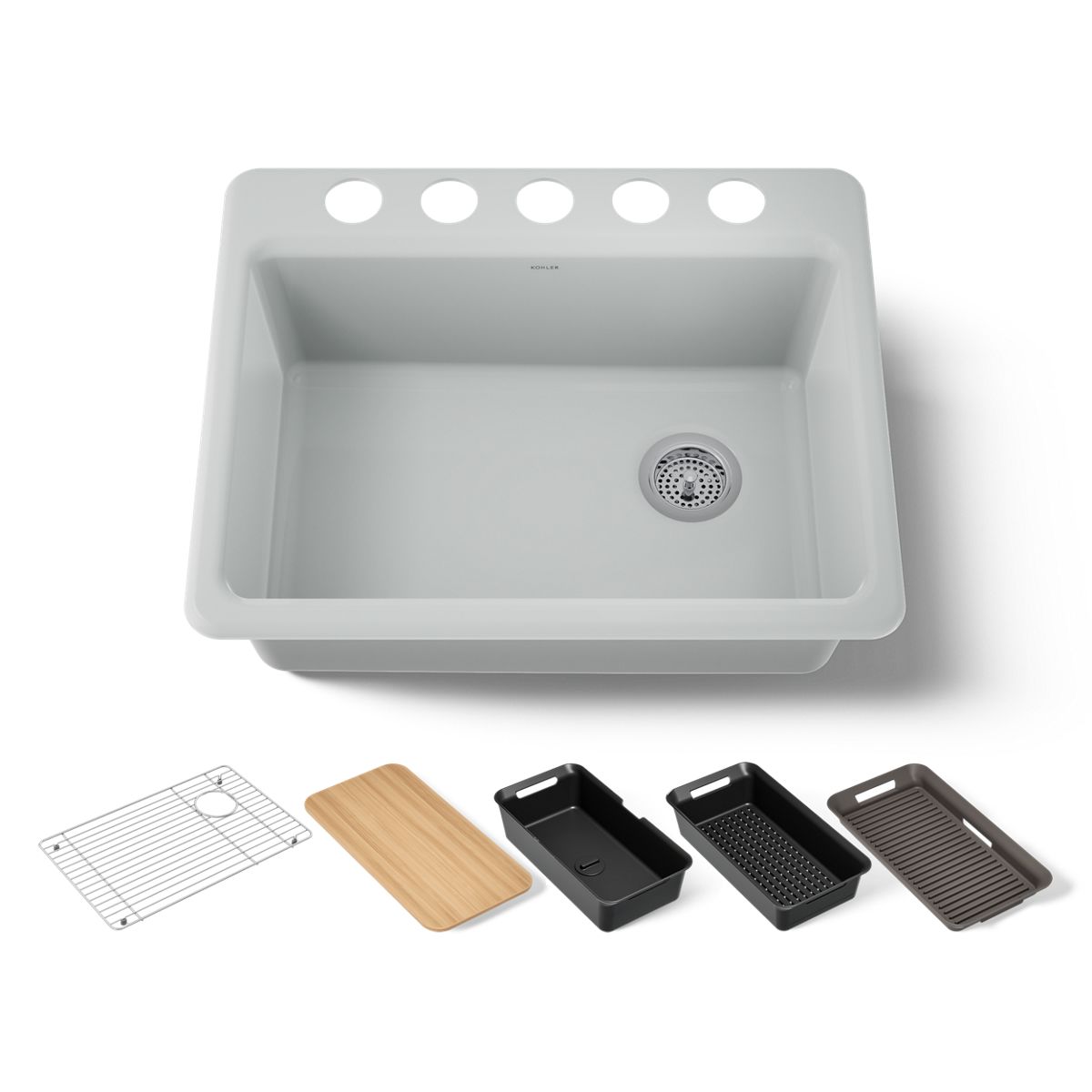 KOHLER Riverby 27" undermount single-bowl workstation kitchen sink
