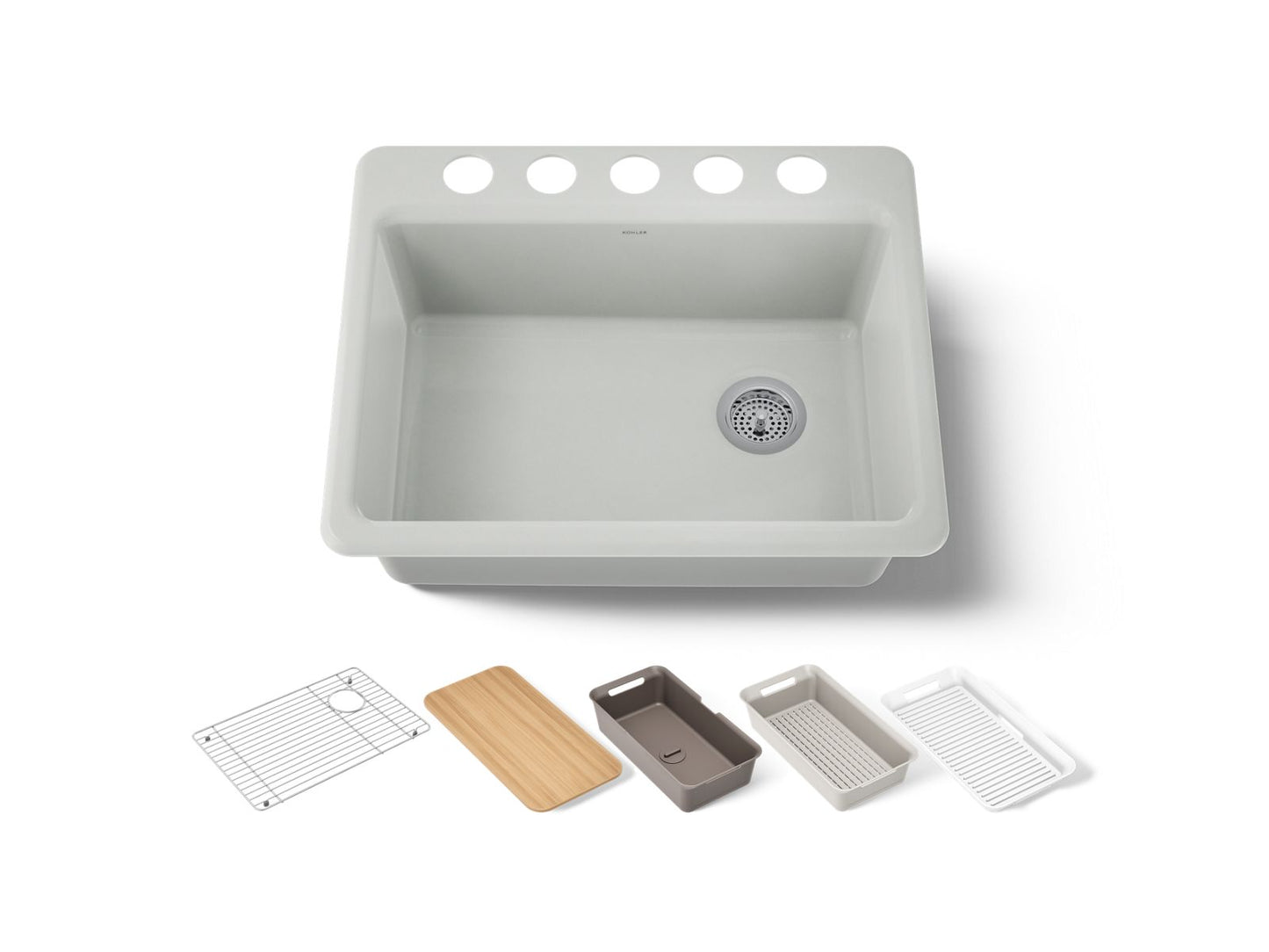 KOHLER Riverby 27" undermount single-bowl workstation kitchen sink