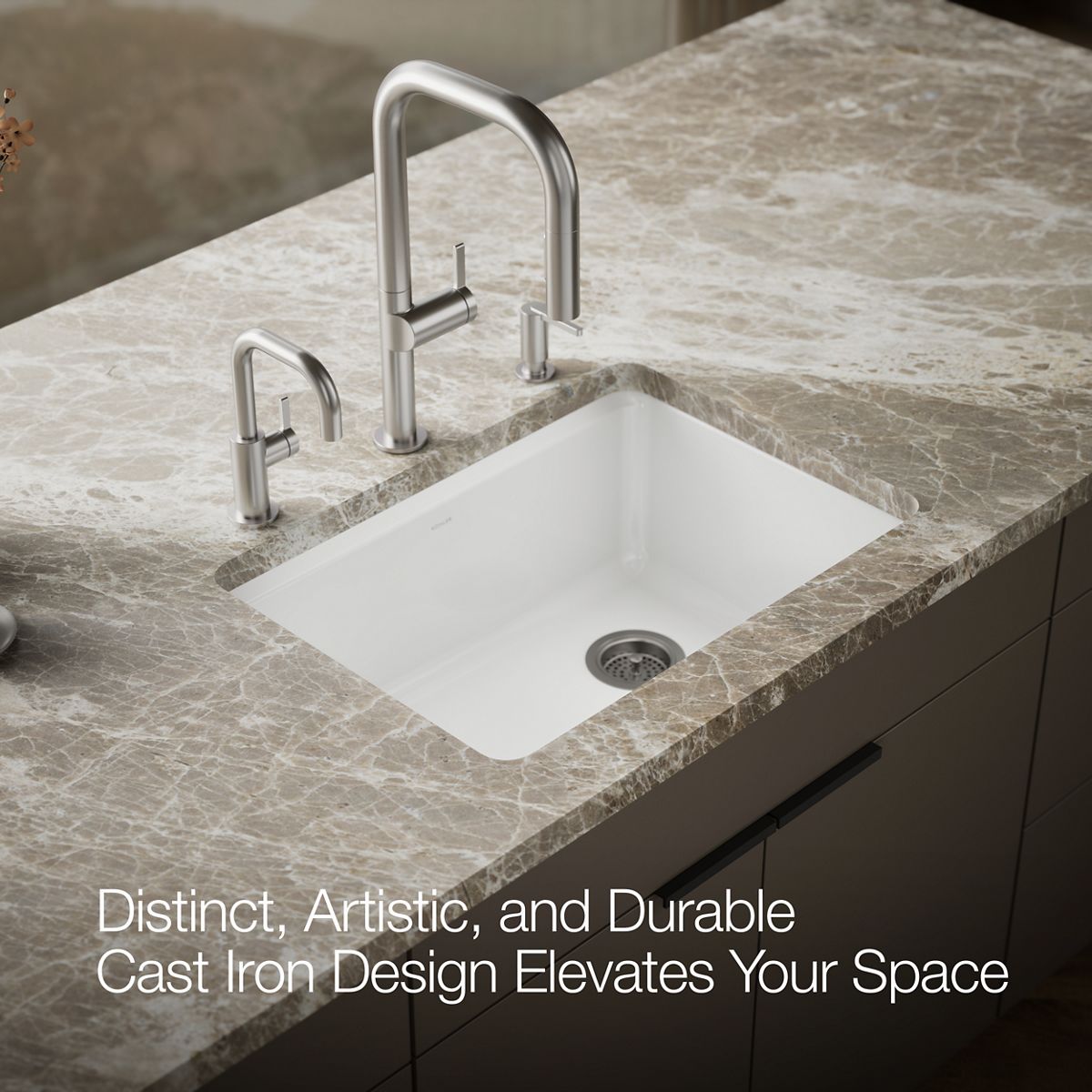 KOHLER Riverby 27" undermount single-bowl workstation kitchen sink