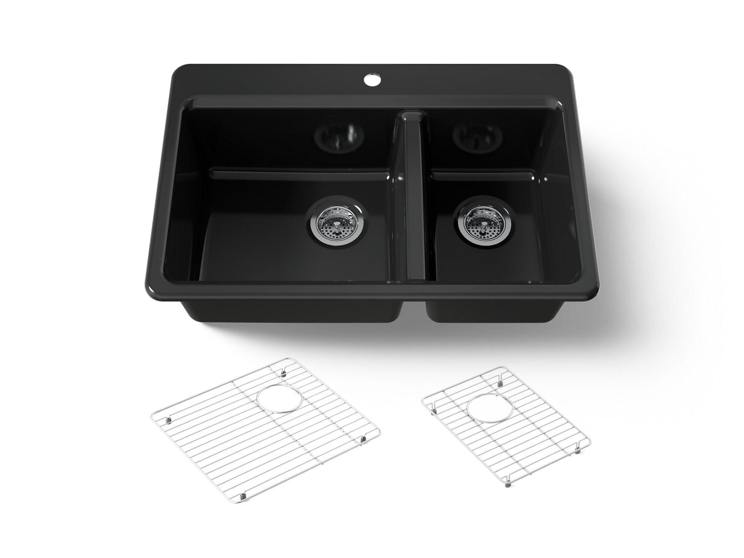 KOHLER Riverby 33" top-mount double-bowl kitchen sink