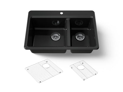 KOHLER Riverby 33" top-mount double-bowl kitchen sink