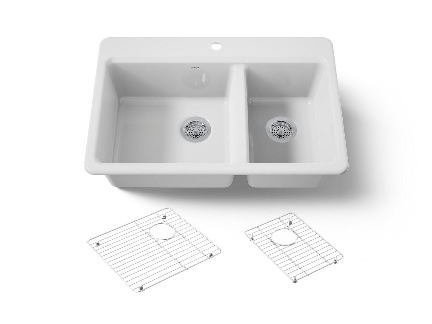 KOHLER Riverby 33" top-mount double-bowl kitchen sink