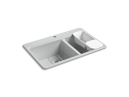 KOHLER K-8669-1A2 Riverby 33" top-mount double-bowl workstation kitchen sink
