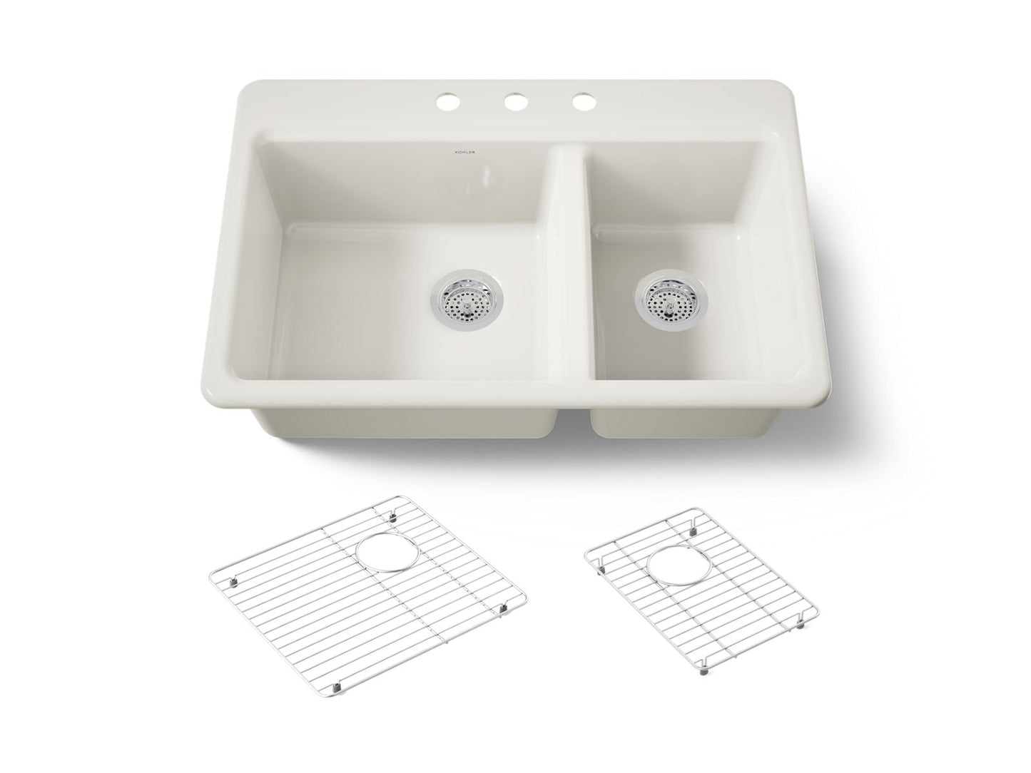 KOHLER Riverby 33" top-mount double-bowl kitchen sink