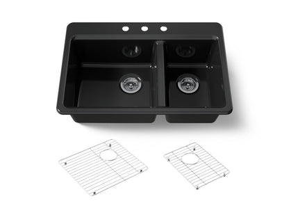 KOHLER Riverby 33" top-mount double-bowl kitchen sink