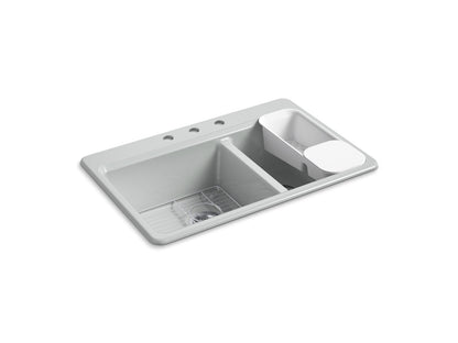 KOHLER K-8669-3A2 Riverby 33" top-mount double-bowl workstation kitchen sink