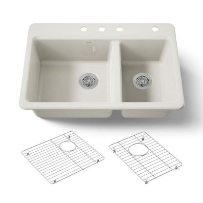 KOHLER Riverby 33" top-mount double-bowl kitchen sink