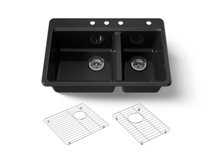 KOHLER Riverby 33" top-mount double-bowl kitchen sink