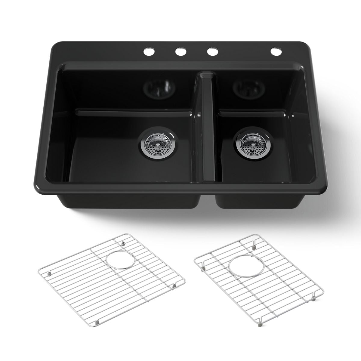 KOHLER Riverby 33" top-mount double-bowl kitchen sink