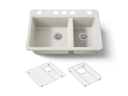 KOHLER Riverby 33" undermount double-bowl kitchen sink