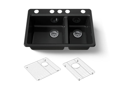 KOHLER Riverby 33" undermount double-bowl kitchen sink