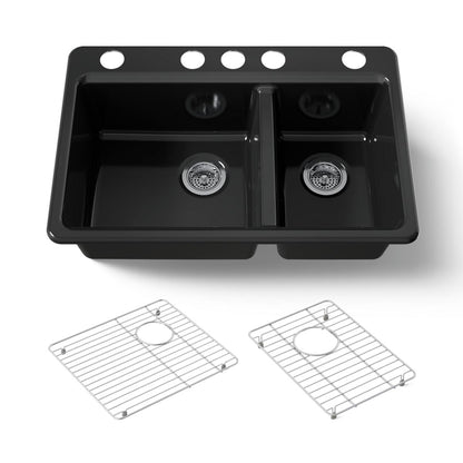 KOHLER Riverby 33" undermount double-bowl kitchen sink
