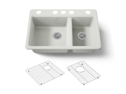 KOHLER Riverby 33" undermount double-bowl kitchen sink