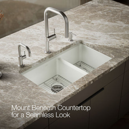 KOHLER Riverby 33" undermount double-bowl kitchen sink