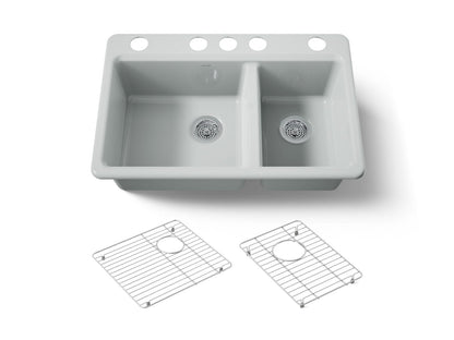 KOHLER Riverby 33" undermount double-bowl kitchen sink