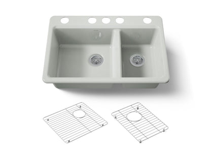 KOHLER Riverby 33" undermount double-bowl kitchen sink