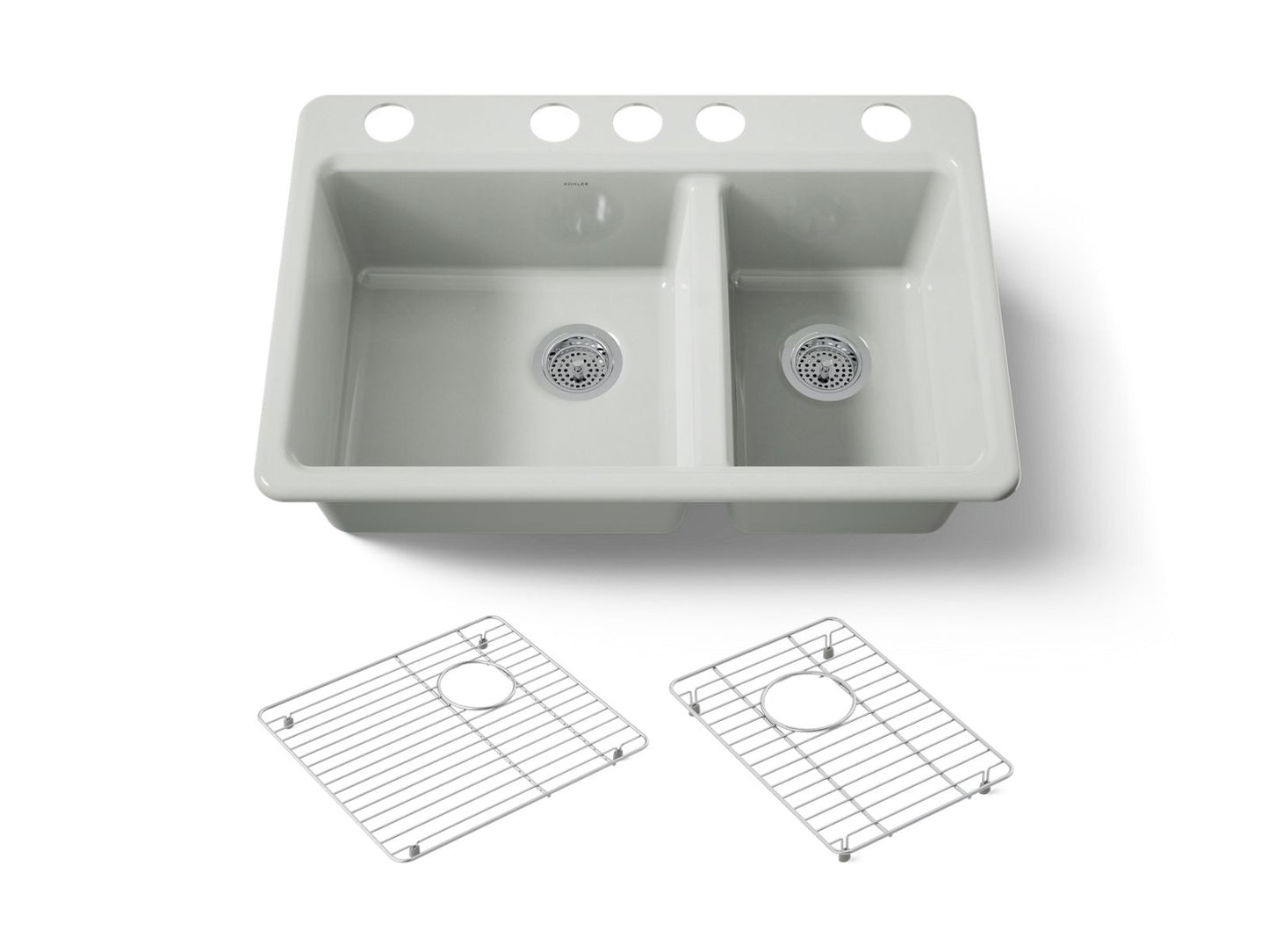 KOHLER Riverby 33" undermount double-bowl kitchen sink