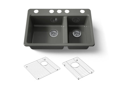 KOHLER Riverby 33" undermount double-bowl kitchen sink