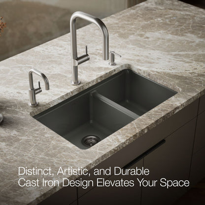 KOHLER Riverby 33" undermount double-bowl kitchen sink