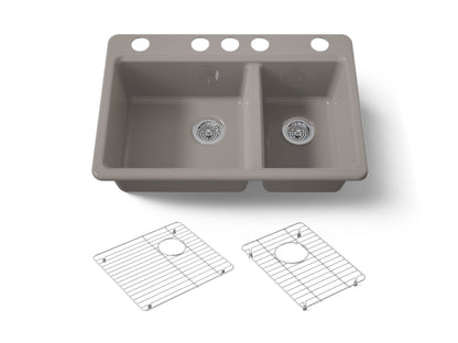 KOHLER Riverby 33" undermount double-bowl kitchen sink